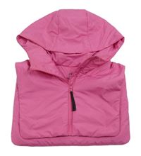 Tmavorůžová šusťáková zateplená vsadka s kapucí H&M