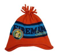 Červeno-modrá pletená čepice s Požárníkem Samem George
