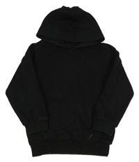 Černá mikina s kapsou a žebrováním a kapucí Matalan