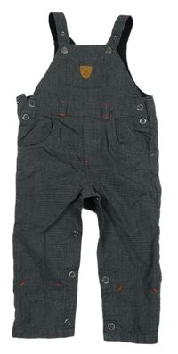 Tmavošedé melírované chino plátěné laclové kalhoty s nášivkou ORCHESTRA