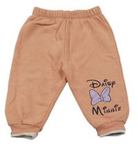 Skořicové teplé tepláky s mašlí - Minnie 