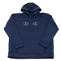 Tmavomodrá thermo mikina s očima a kapucí 