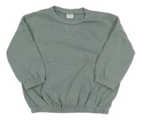 Olivovošedá oversize mikina Next