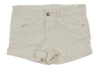 Smetanové riflové kraťasy H&M