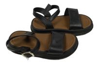 Černo-hnědé koženkové sandály vel. 25