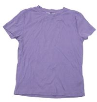Fialové žebrované crop tričko H&M