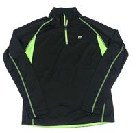 Černo-neonově zelená sportovní mikina Manguun