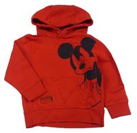 Červená mikina s Mickeym a kapucí Disney