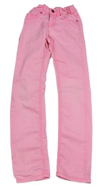 Neonově růžové skinny rifle H&M