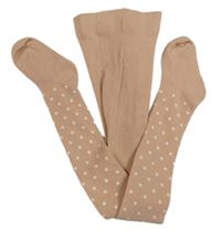 Růžové puntíkaté punčocháče Primark