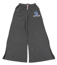 Antracitové wide leg tepláky se Stitchem Primark