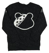 Černá skvrnitá mikina s Pudseym s flitry George