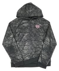 Tmavošedo-stříbrná melírovaná sprotovní mikina s kapucí Body Glove