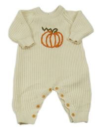 Krémový pletený overal s dýní