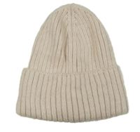 Světlerůžová žebrovaná pletená čepice