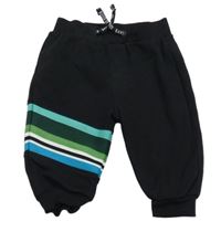 Černé tepláky s pruhy Baker