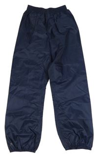 Tmavomodré šusťákové nepromokavé funkční kalhoty Decathlon