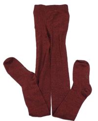 Vínové třpytivé punčocháče