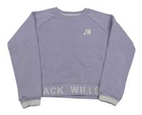 Lila crop mikina s písmeny Jack Wills