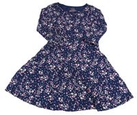 Tmavomodré bavlněné šaty se srdíčky F&F