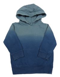 Tmavomodrá ombré mikina s kapucí F&F