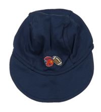 Tmavomodrá bavlněná kšiltovka s míči