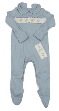Nové - Světlemodrý overal s kuřaty a límečkem F&F