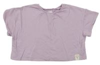 Lila crop tričko Next
