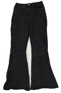 Černé flare rifle s prošoupáním H&M