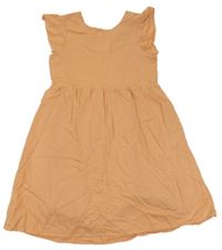 Oranžové lněné šaty Benetton