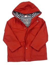 Červená nepromokavá jarní bunda s kapucí F&F