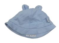 Světlemodrý podšitý klobouk s ušima