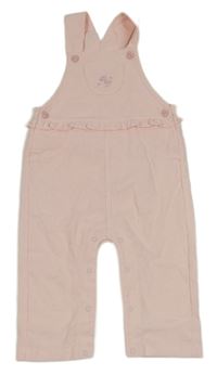 Světlerůžové laclové lehké kalhoty s výšivkou 