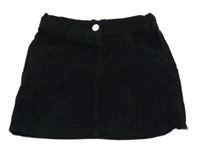 Černá manšestrová sukně F&F