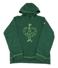 Tmavozelená mikina s logem a kapucí Engelbert Strauss