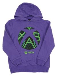 Fialová mikina s X-box a kapucí George