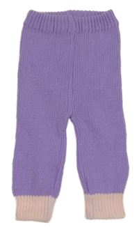 Fialové pletené kalhoty 