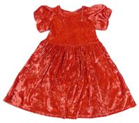 Červené sametové šaty s páskem Pep&Co