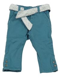 Petrolejové skinny rifle s páskem obaibi