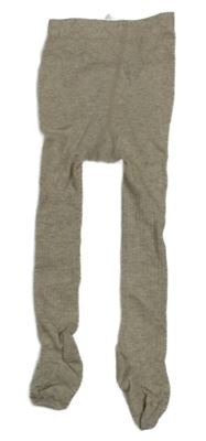 Béžové žebrované punčocháče H&M