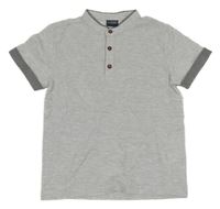 Šedé melírované tričko 