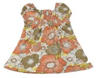 Bílo-barevná květovaná tunika C&A