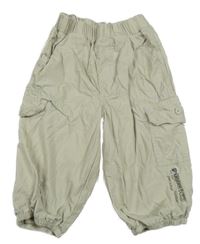 Světlebéžové plátěné podšité kalhoty s kapsami C&A