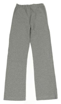 Šedé melírované tepláky s bílým proužkem 