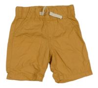 Okrové plátěné kraťasy H&M