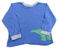 Modré triko s dinosaurem Pusblu