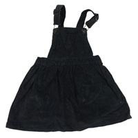 Antracitová manšestrová laclová sukně H&M