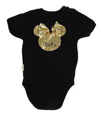 Černé body s Minnie a 3D mašlí 