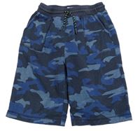 Tmavomodré army teplákové kraťasy Matalan