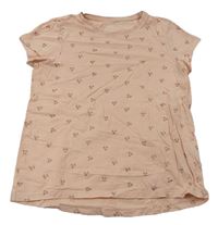 Růžové tričko s třešněmi H&M